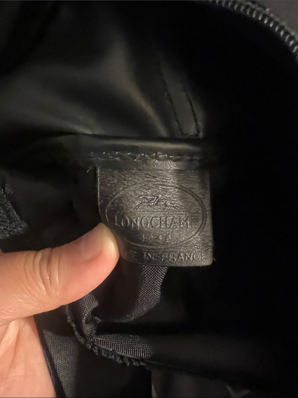 Longchamp Black Nylon Hobo Shoulder Bag - Picture 10 of 13